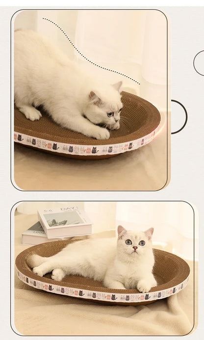 ClawHaven: Durable Corrugated Cat Scratcher Bed