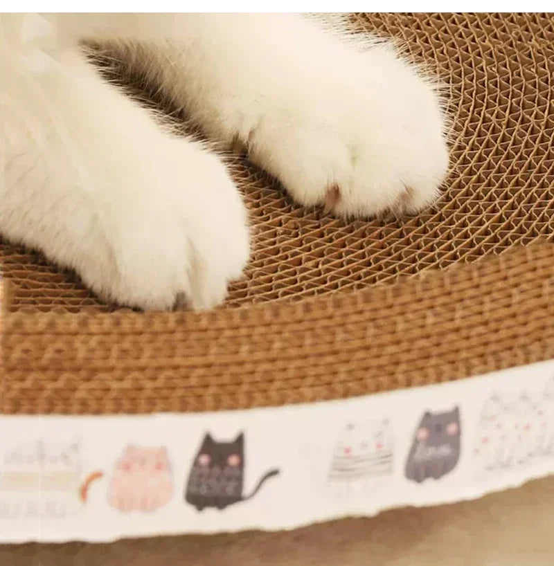 ClawHaven: Durable Corrugated Cat Scratcher Bed