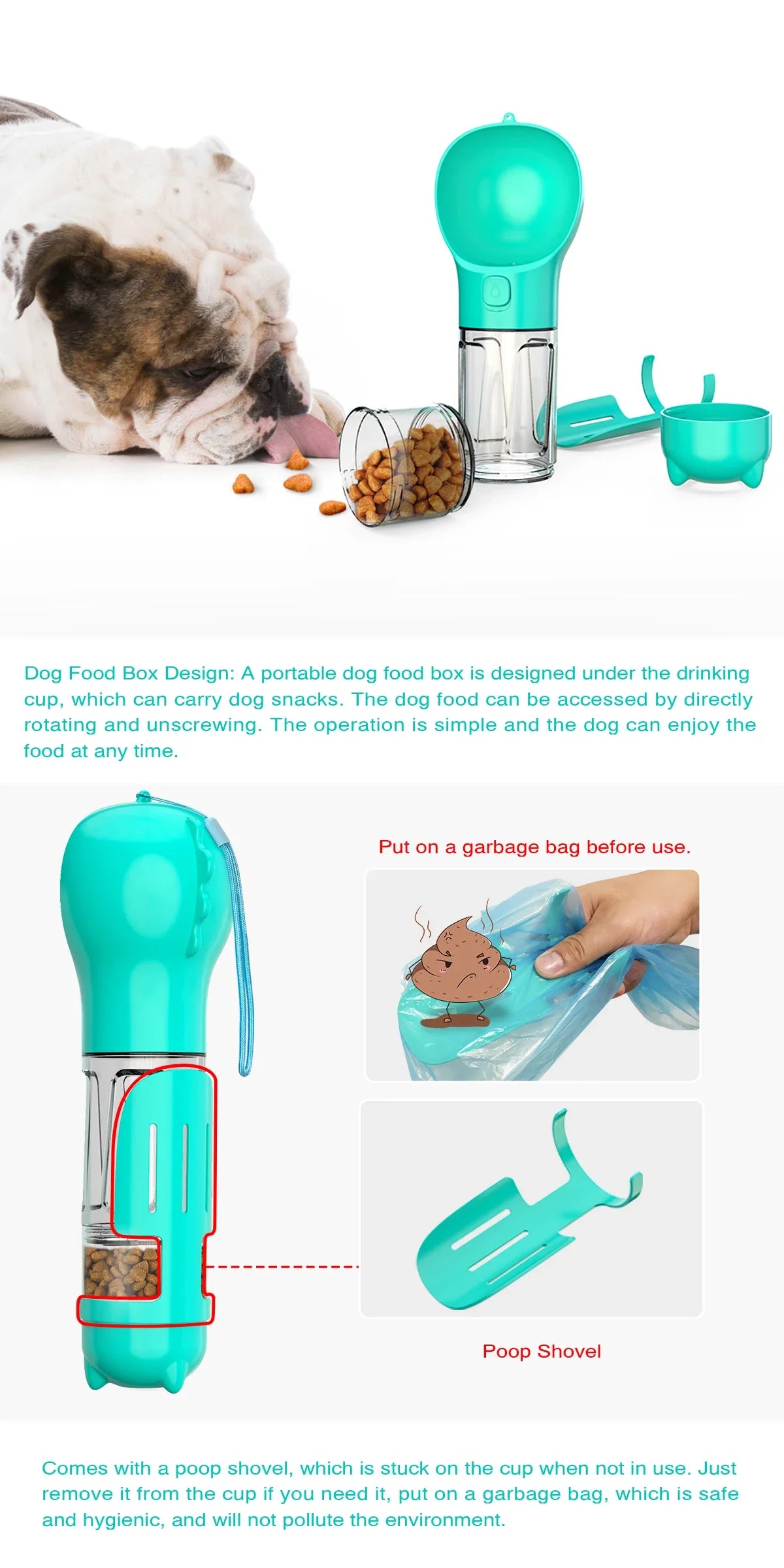 PetEase 3-in-1 Travel Bottle