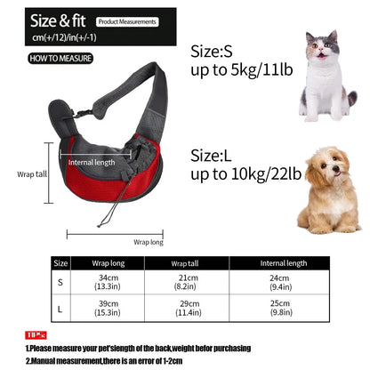 PawGo Sling: Breathable Pet Travel Shoulder Bag – Portable & Comfortable