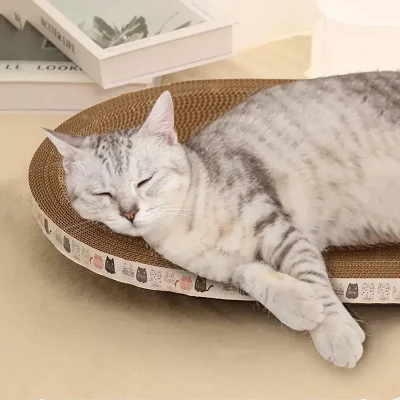 ClawHaven: Durable Corrugated Cat Scratcher Bed