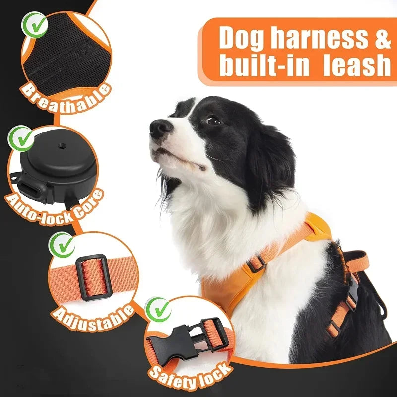 PawFit Duo - 2 in 1 Retractable Dog Harness and Leash